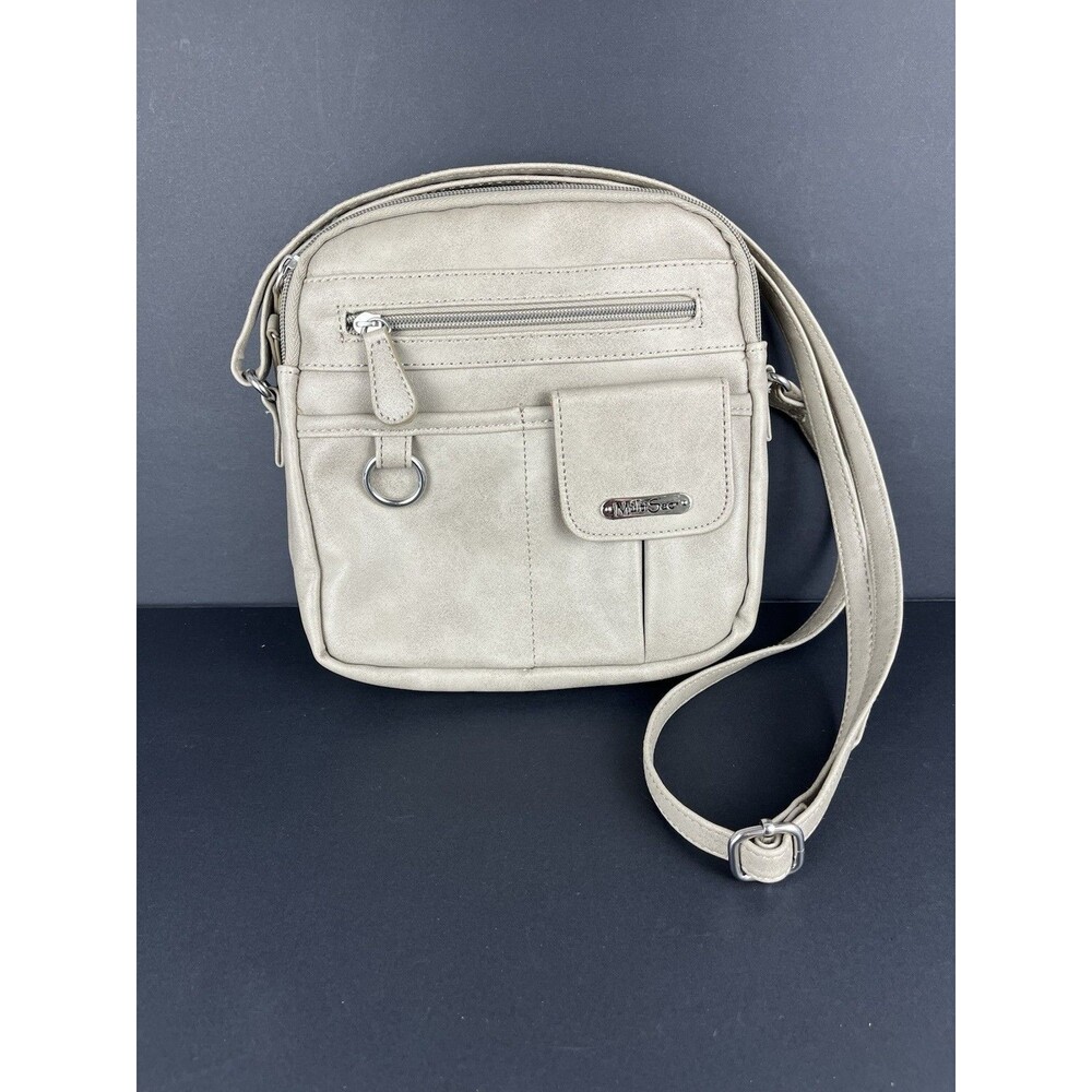 Multisac North South Ziparound Crossbody Bag Beige‎ Organizer Multi Pocket